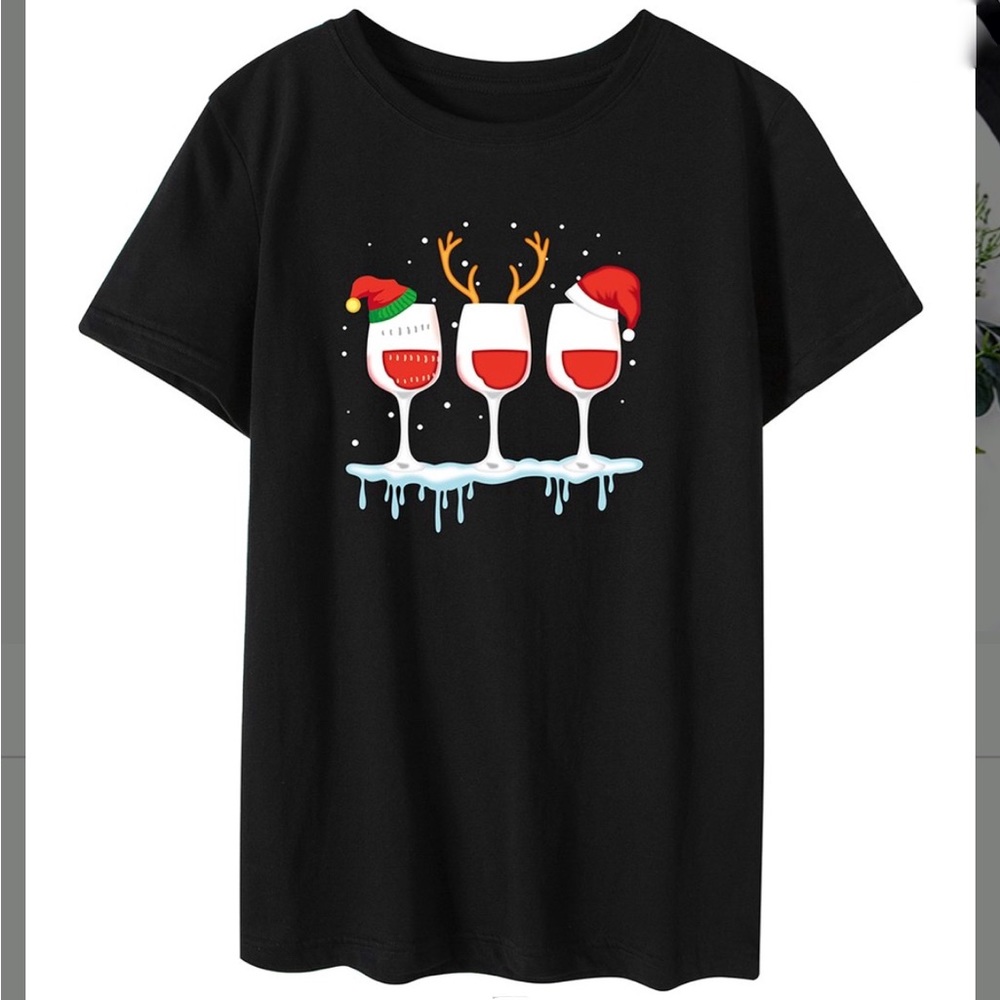 NWT Teedino Christmas wine T -small